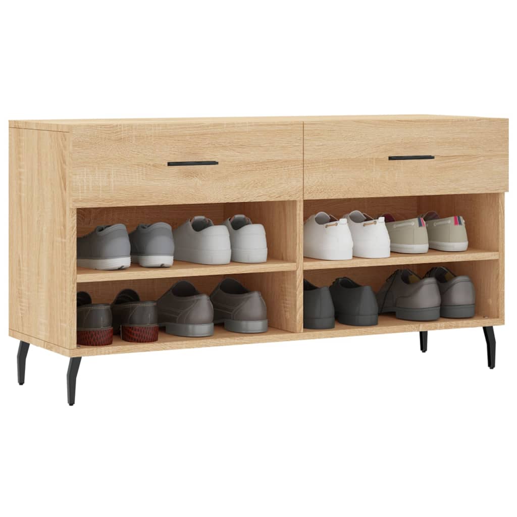 Schuhbank Weiß 102x35x55 cm Holzwerkstoff