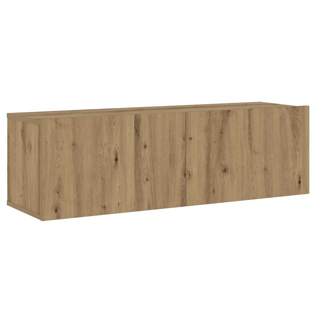 3-tlg. TV-Schrank-Set Weiß Holzwerkstoff