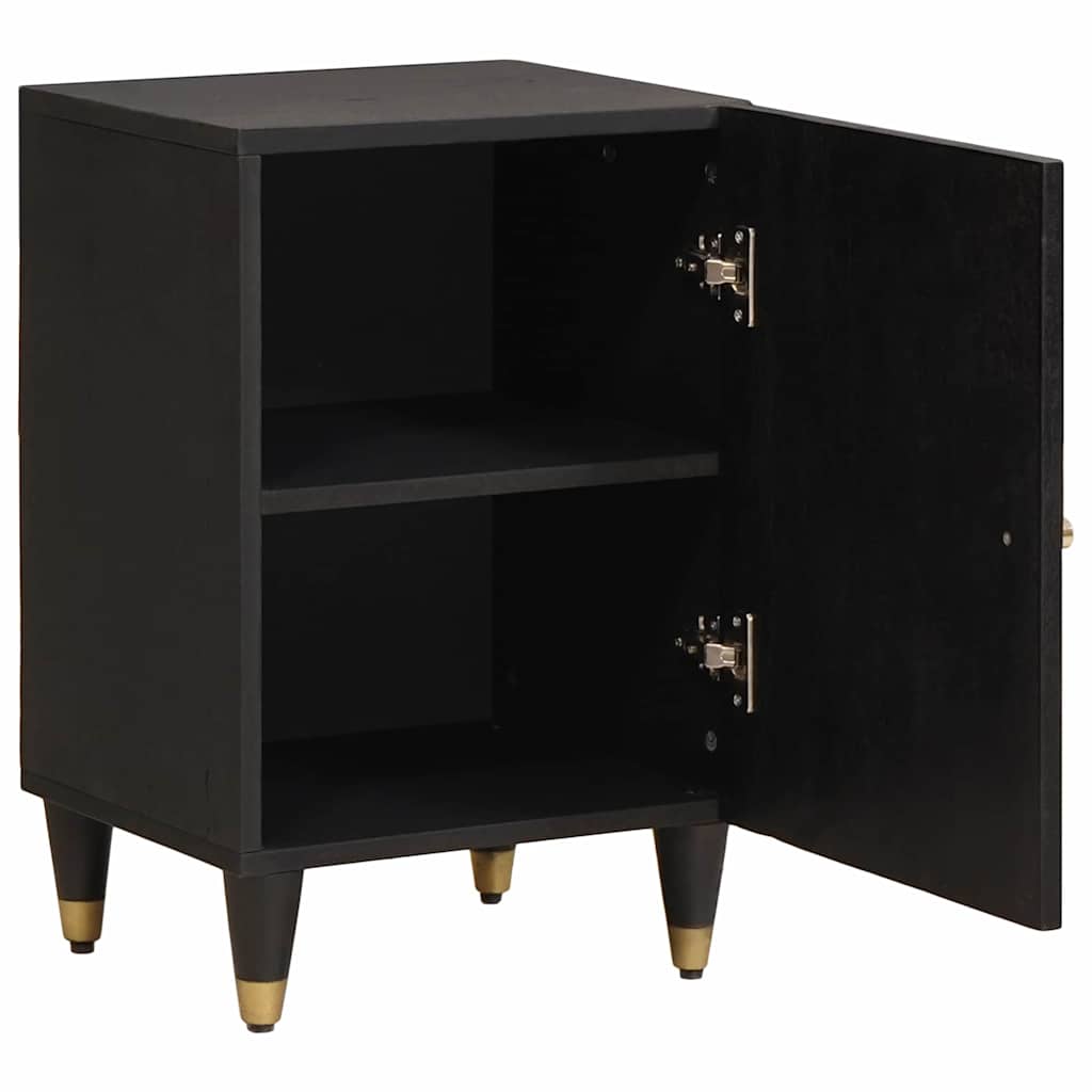 Badezimmerschrank mit Tür Grau 38 x 33 x 58 cm Massivholz Mango