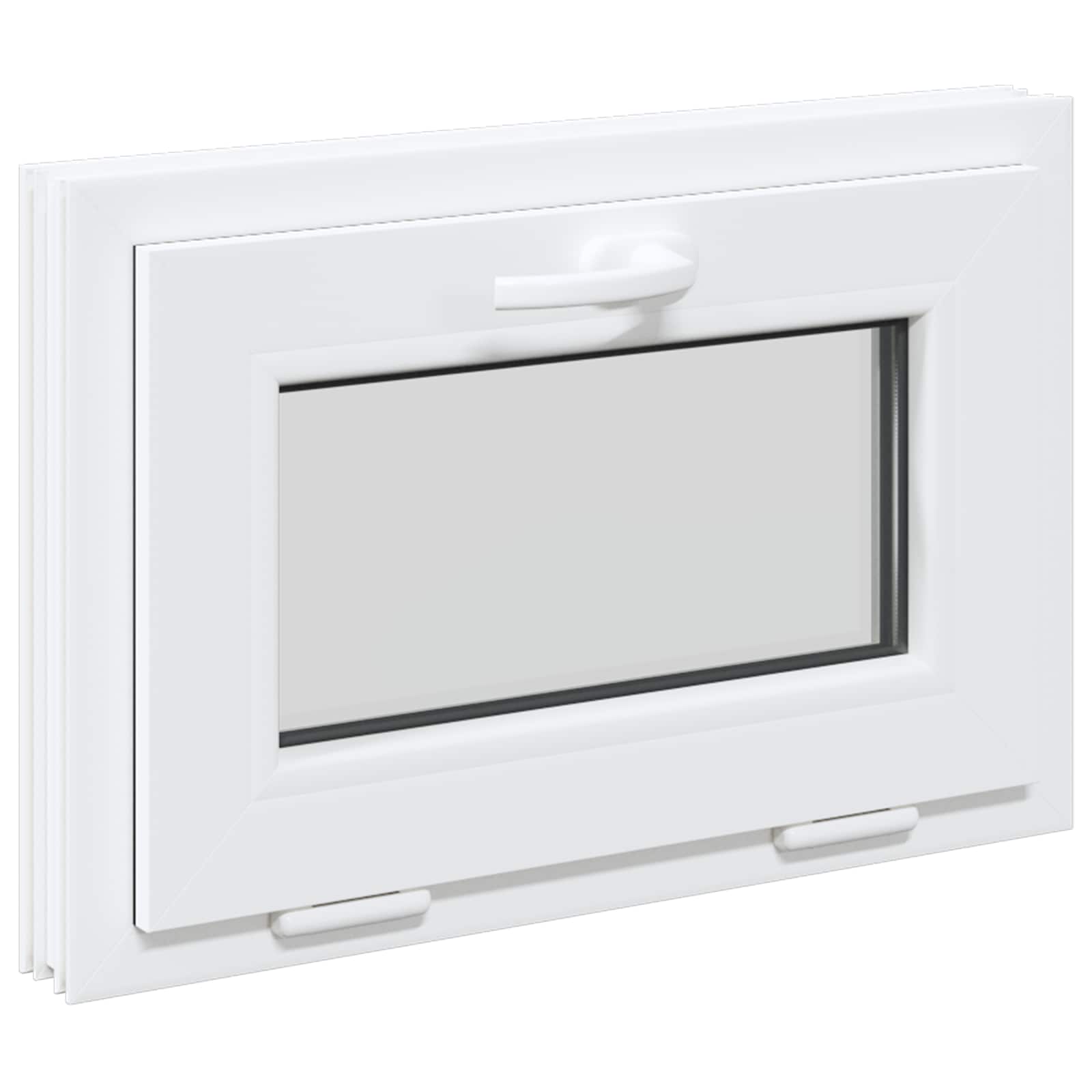 Kellerfenster RISOR 60 x 40 cm PVC und Glas Weiß