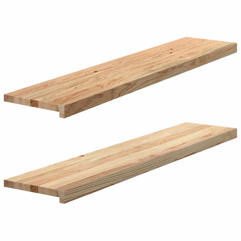 Treppenstufen 4 Stk. Unbehandelt 70x25x2 cm Massivholz Eiche