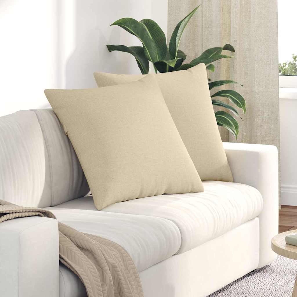 Sofakissen 2 pcs Hellgrau 50 x 30 cm Stoff