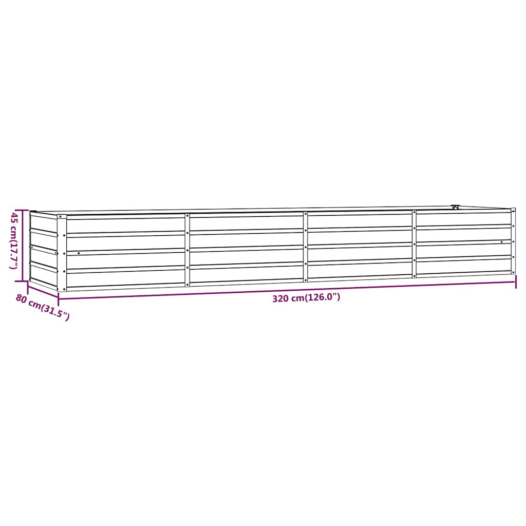 Hochbeet Rostig 100x100x77 cm Cortenstahl