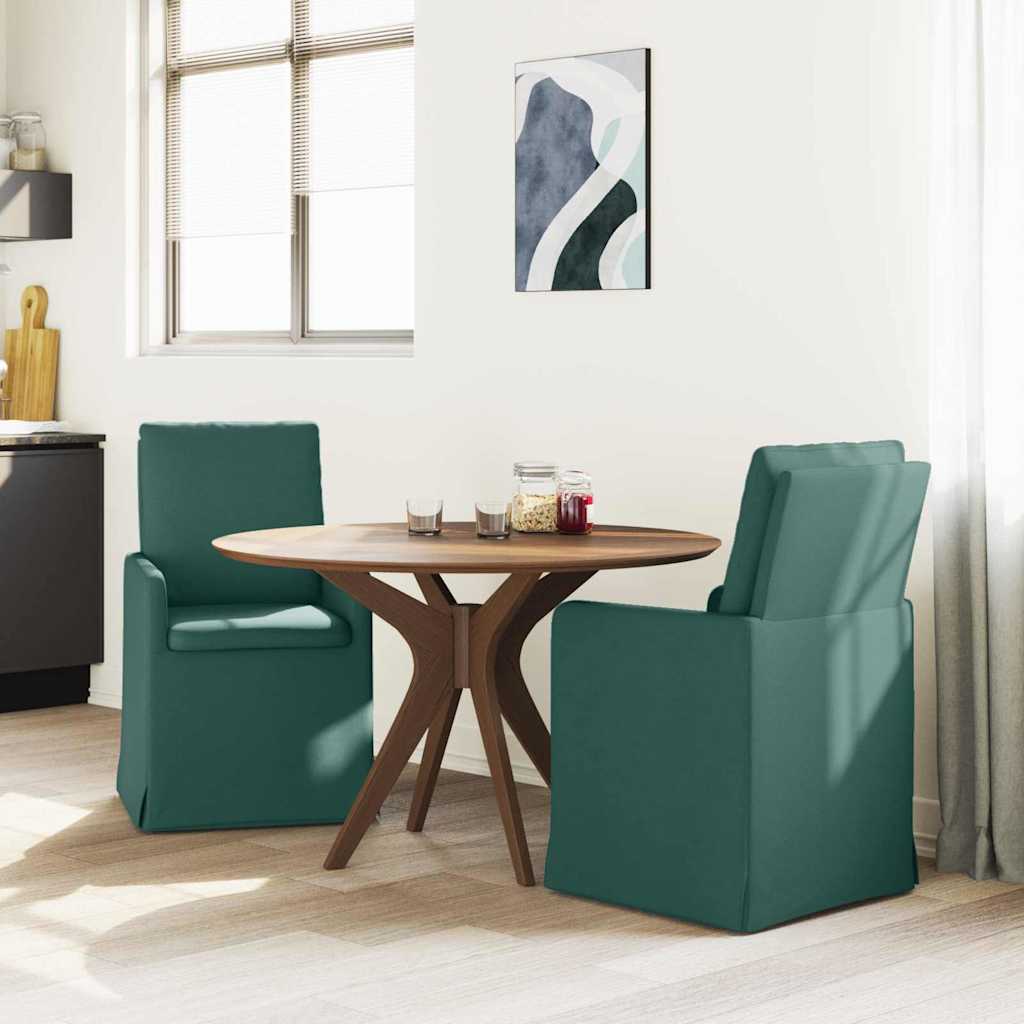 Esszimmerstühle 2 pcs Hellgrau 57 x 67 x 98 cm Stoff