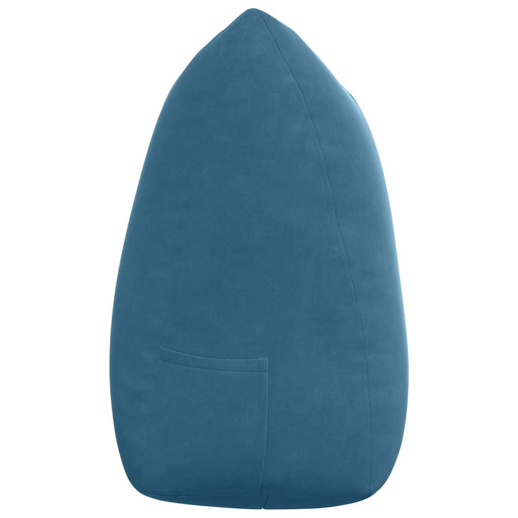 Rückenkissen Blau 45 x 24 x 50 cm Samt