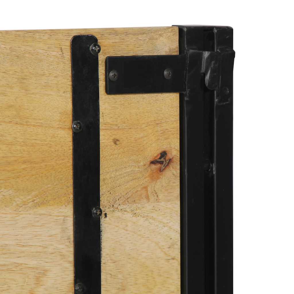 Kopfteil 100 cm Massivholz Mango und Eisen