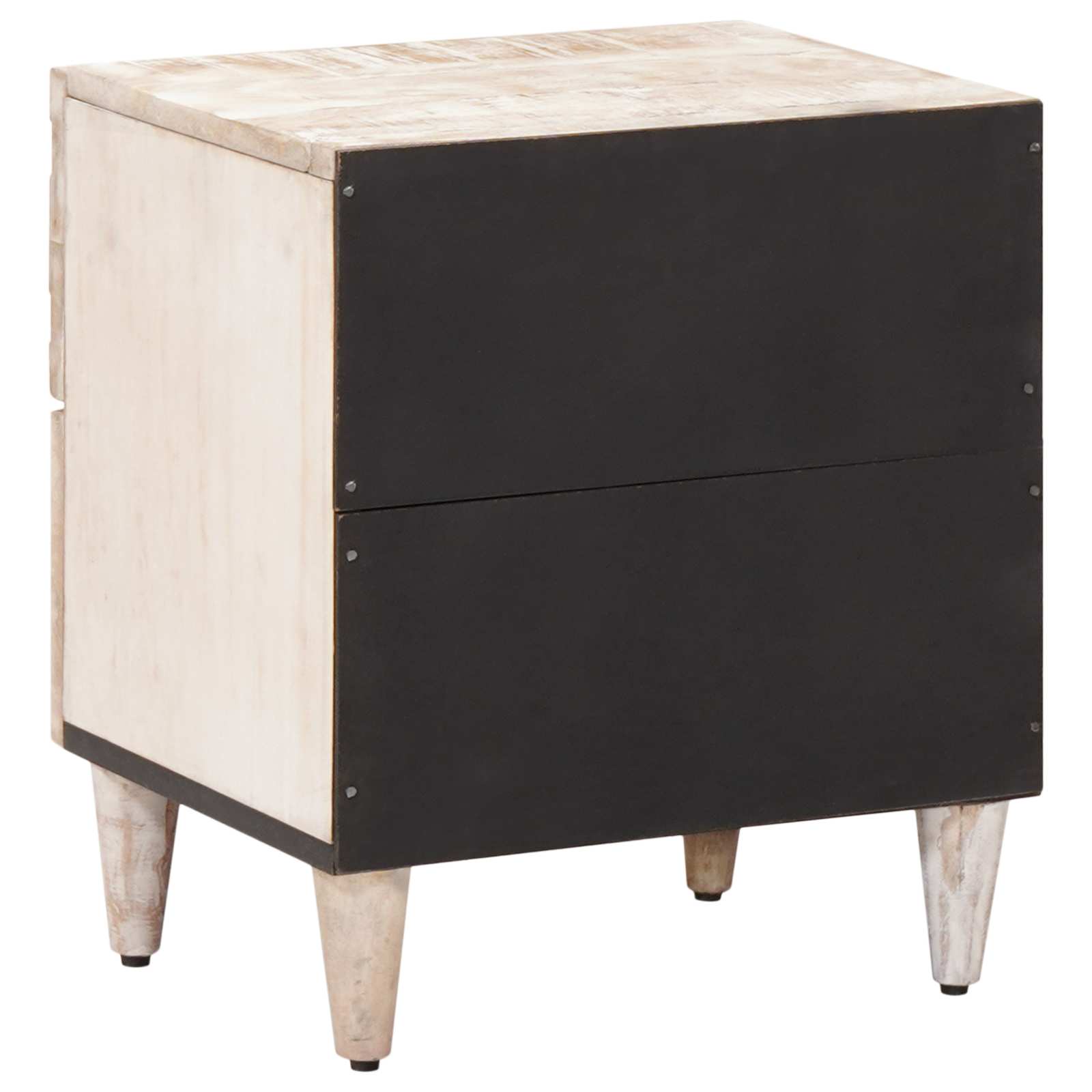Nachttisch Braun 40 x 33,5 x 46 cm Massivholz Mango