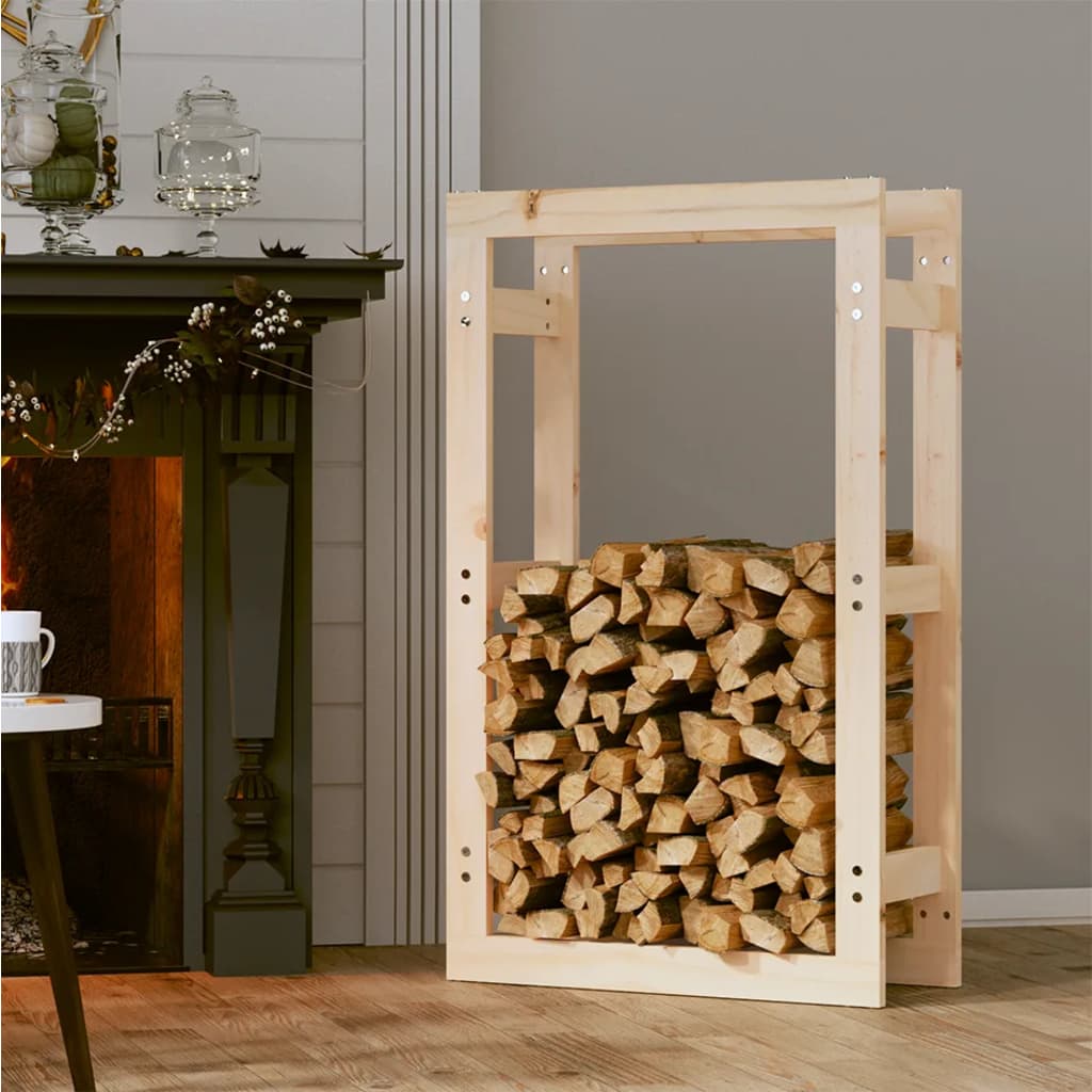 Kaminholzregal 41x25x100 cm Massivholz Kiefer
