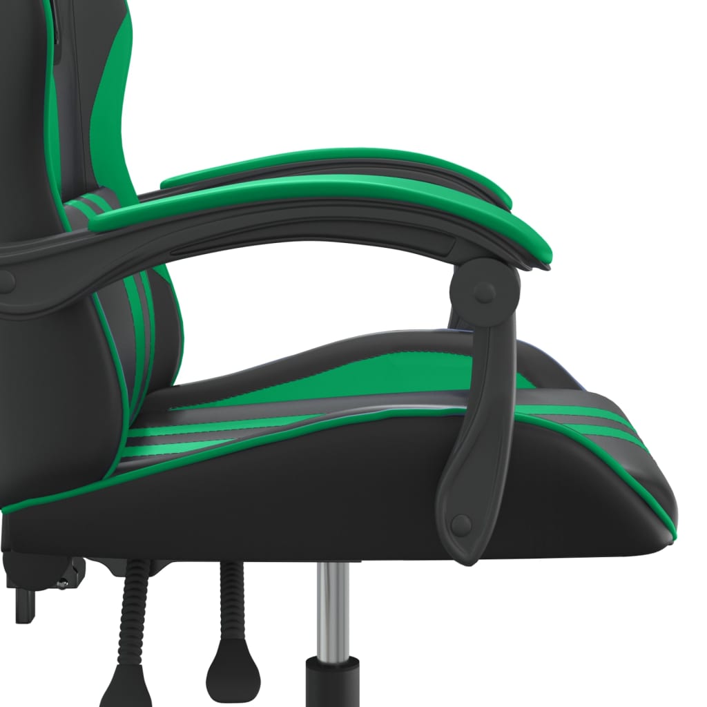 Gaming-Stuhl Drehbar Schwarz und Blau Kunstleder