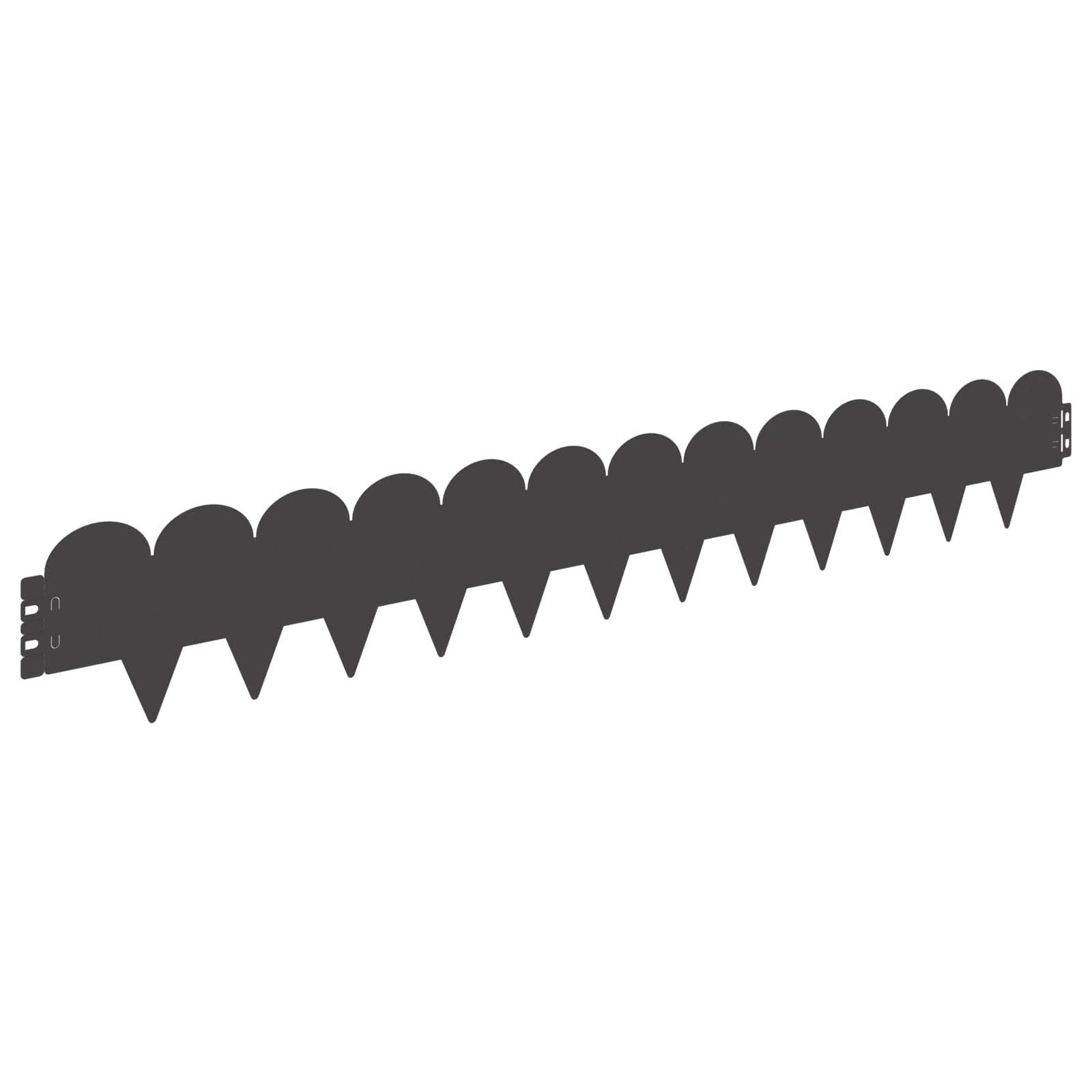 Raseneinfassung 10 pcs 103 x 15 cm Stahl Schwarz