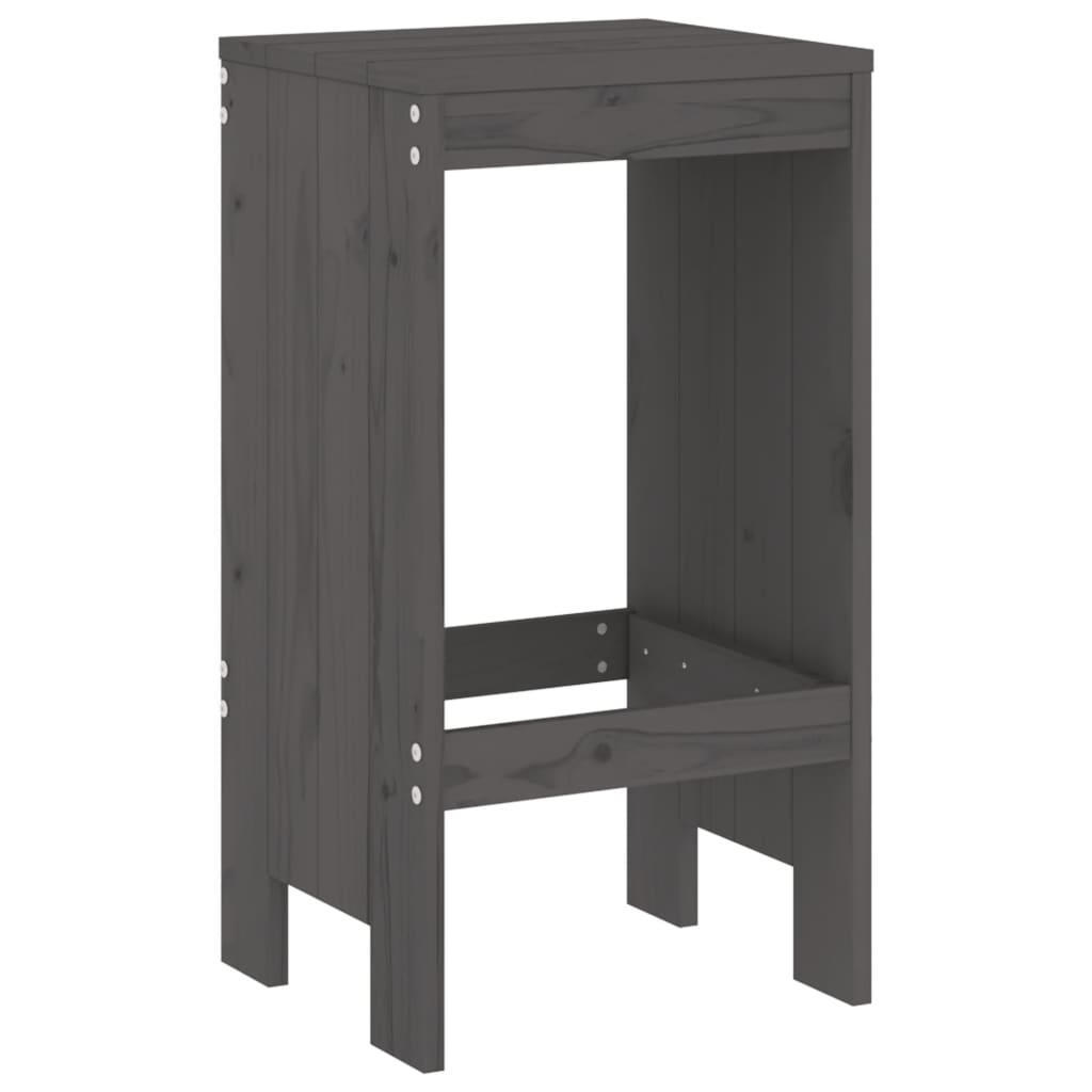 Gartenhocker 2 Stk. Weiß 40x36x45 cm Massivholz Kiefer