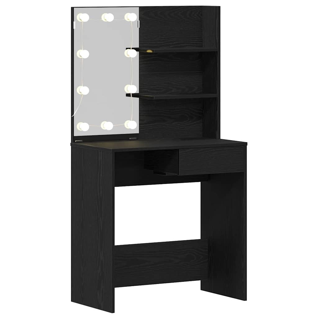 Schminktisch mit LED Weiß 74,5x40x141 cm