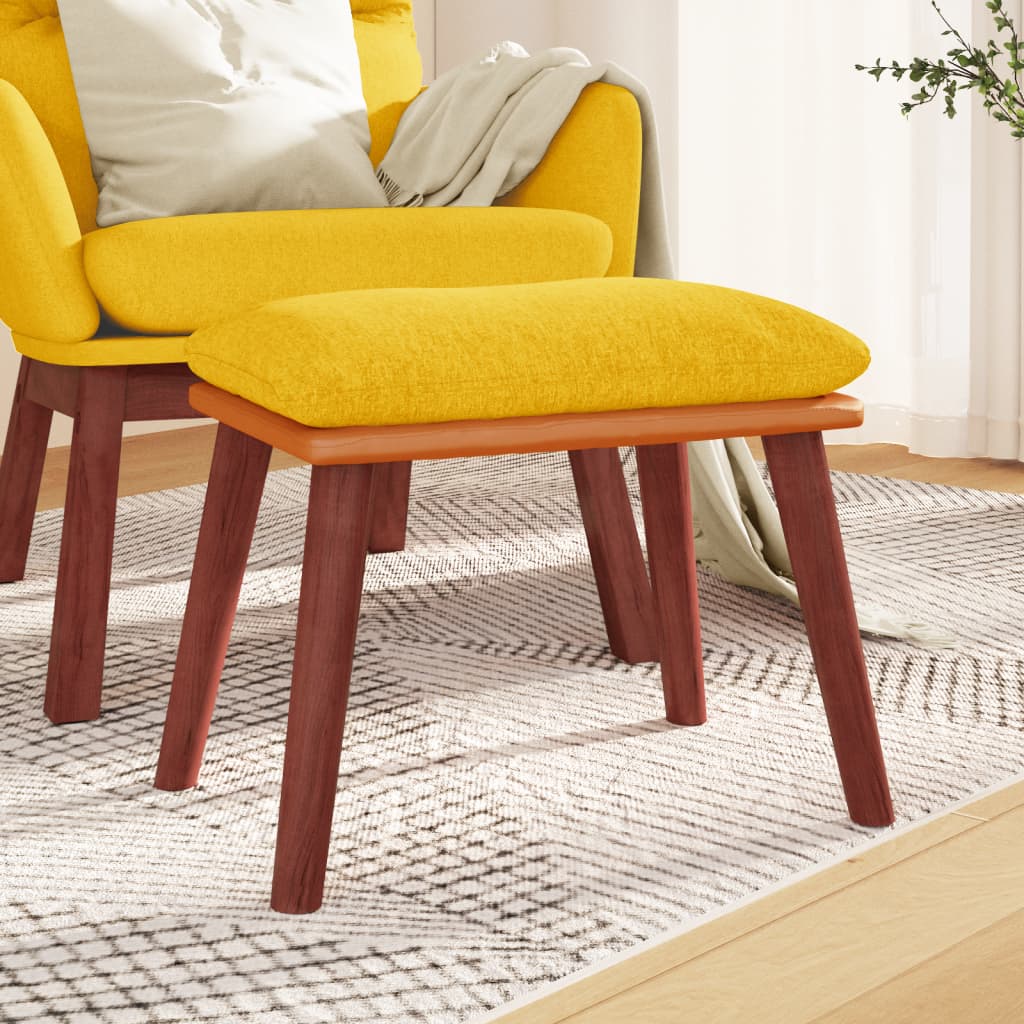 Fußhocker Hellgrau 45x29,5x35 cm Stoff und Kunstleder