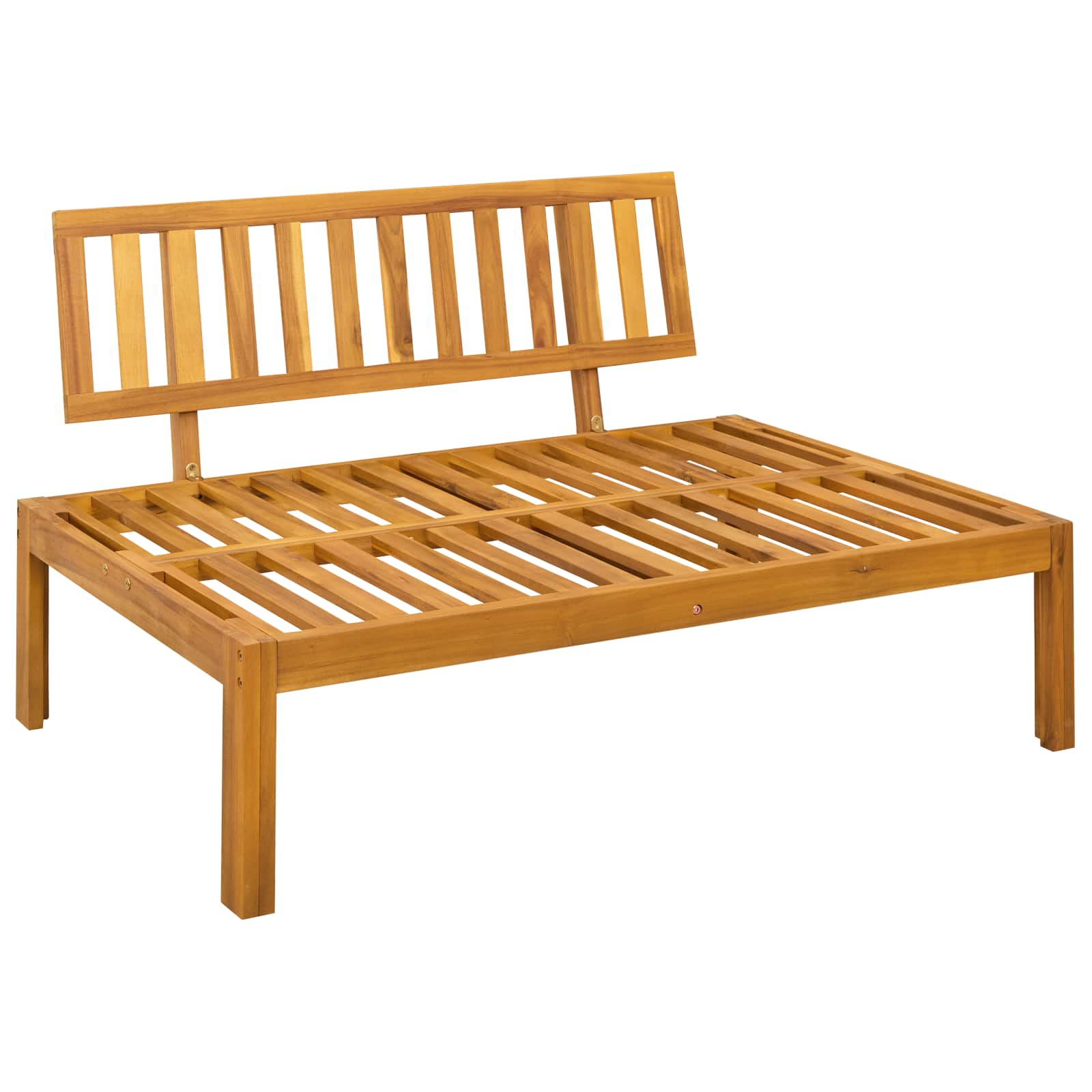 3-tlg. Garten-Sofagarnitur aus Paletten Massivholz Akazie