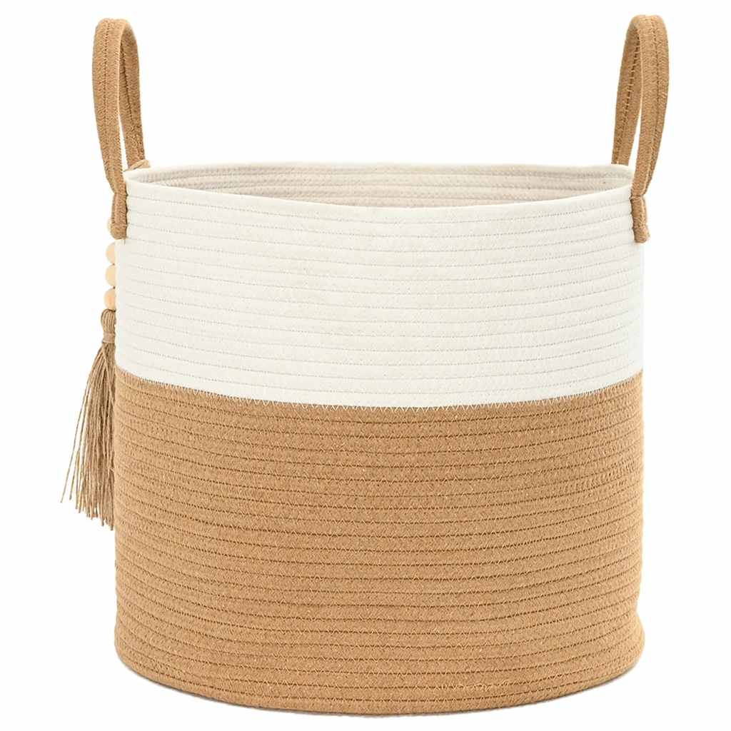 Aufbewahrungskorb Braun Ø40x35 cm Baumwolle