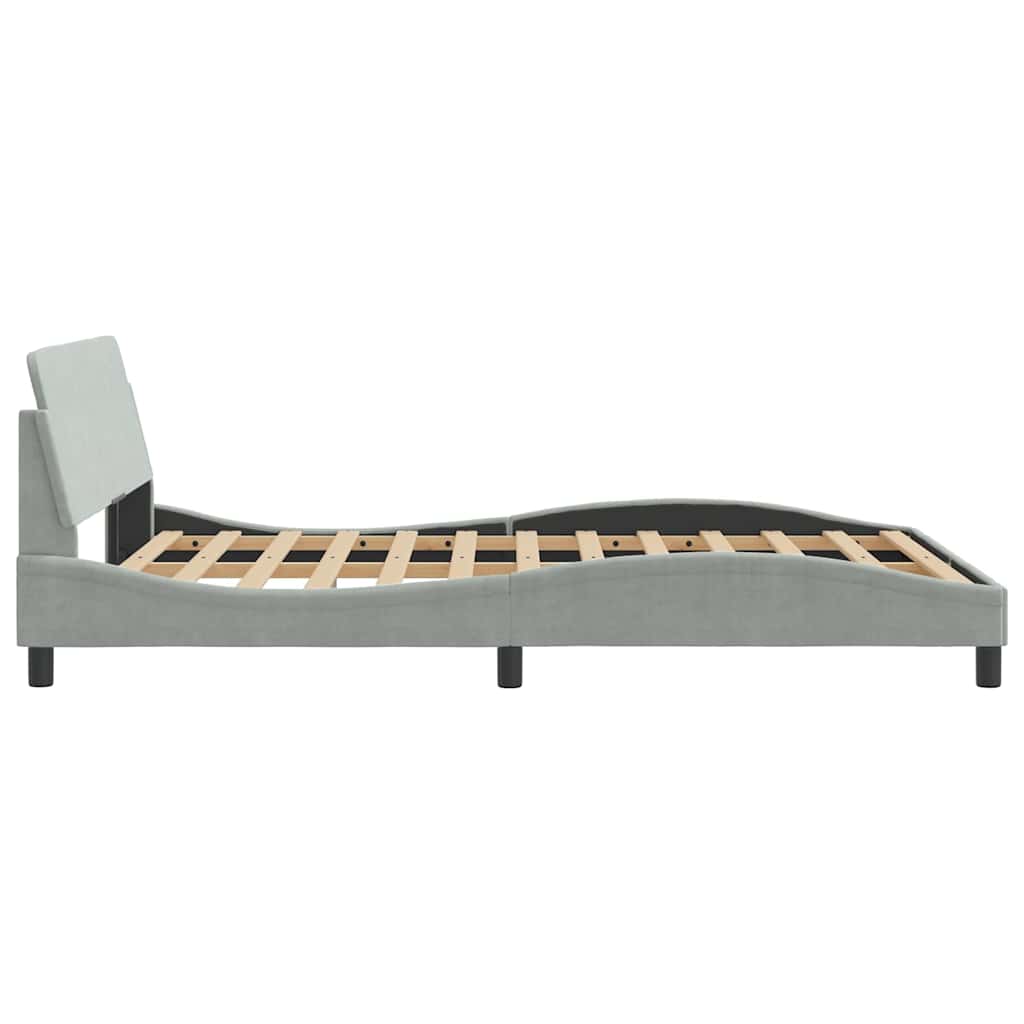 Bettgestell Dover Dunkelgrau 90x190 cm Samt