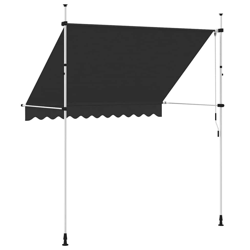 Einziehbare Markise Handbetrieben 150 cm Anthrazit