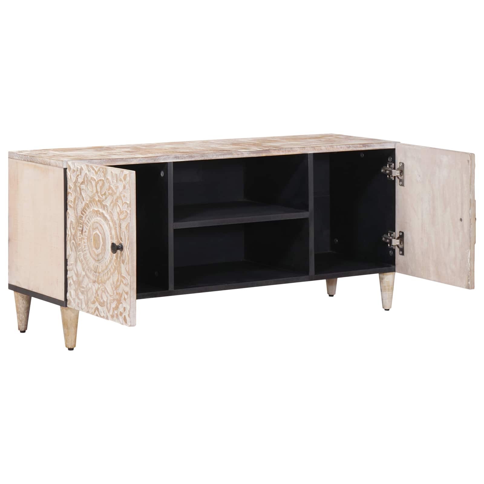 TV-Schränk Braun 105 x 33,5 x 46 cm Massivholz Mango