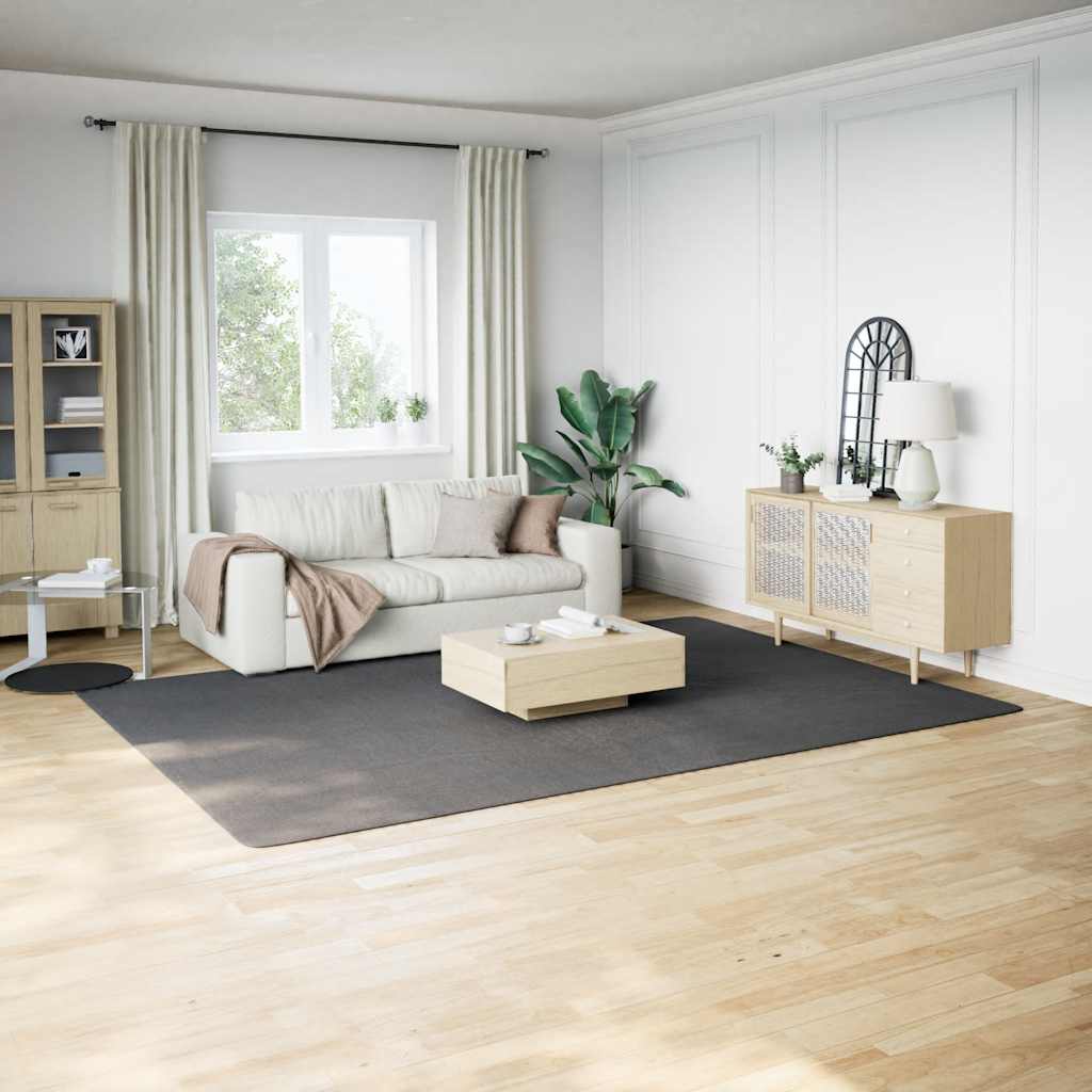 Shaggy-Teppich Schwarz 240x305 cm Polyester