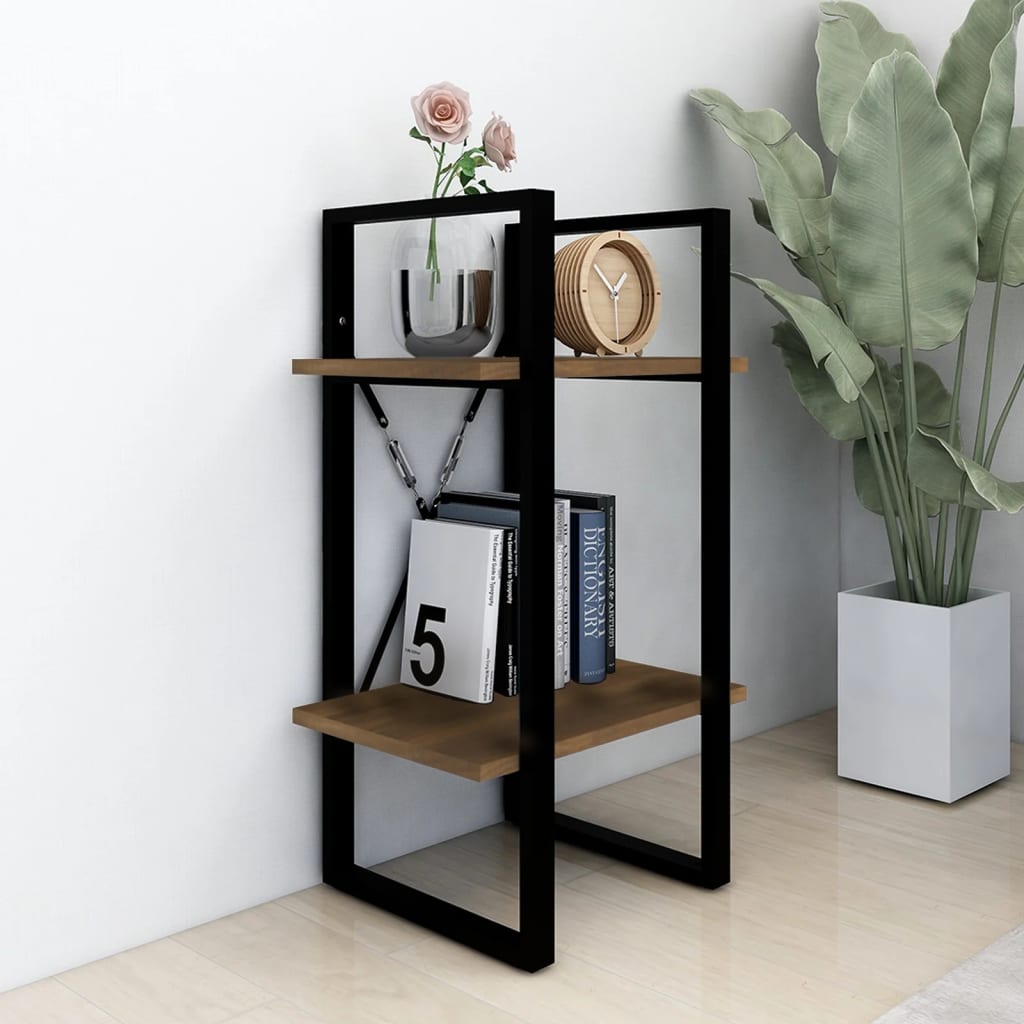 Bücherregal 2 Fächer Weiß 40x30x70 cm Holzwerkstoff
