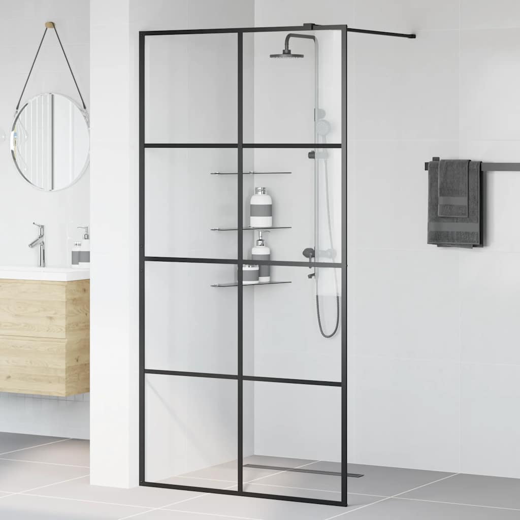 Duschwand für Begehbare Dusche mit Klarem ESG Glas 80x195 cm