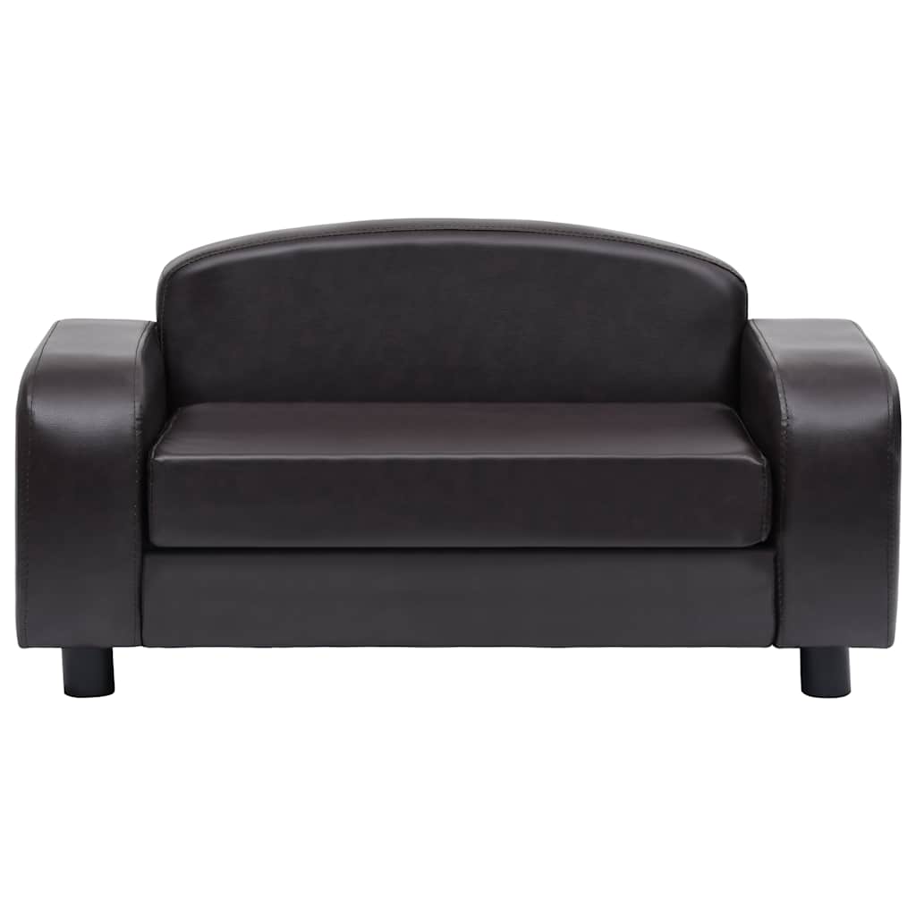 Hundesofa Grau 80x50x40 cm Kunstleder