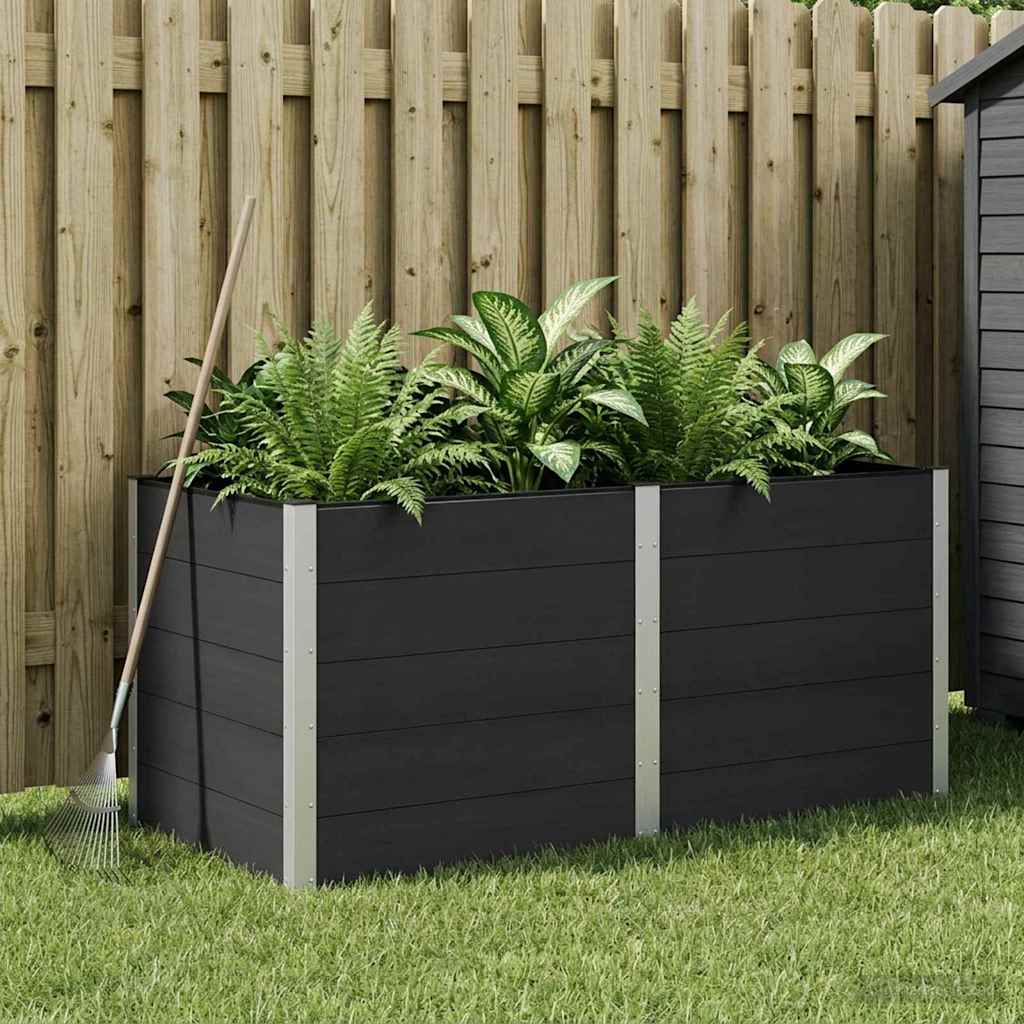 Garten-Hochbeet 200x50x54 cm WPC Grau