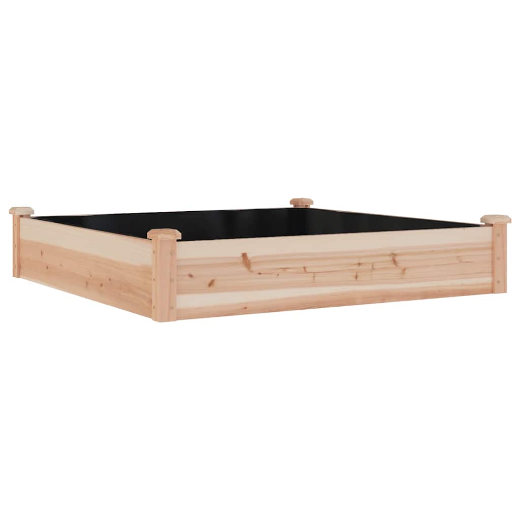 Hochbeet mit Einsatz Grau 120x45x25 cm Massivholz Tanne