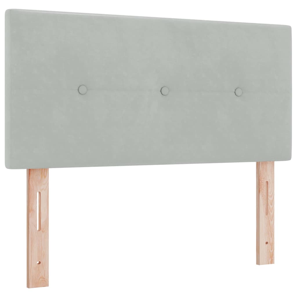 Kopfteil Hellgrau 80 cm Samt