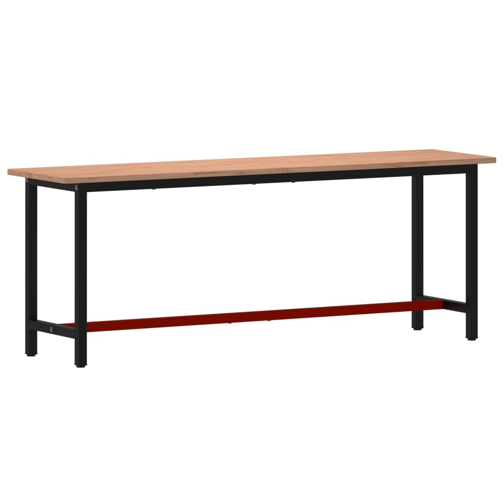 Werkbank 80x55x81,5 cm Massivholz Buche und Metall
