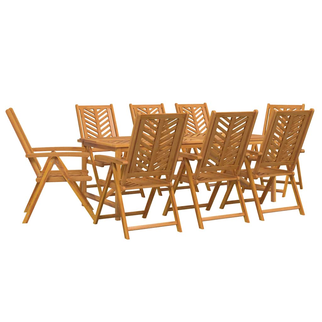 Garten Essgruppe 3 Stk. Braun Massivholz Akazie