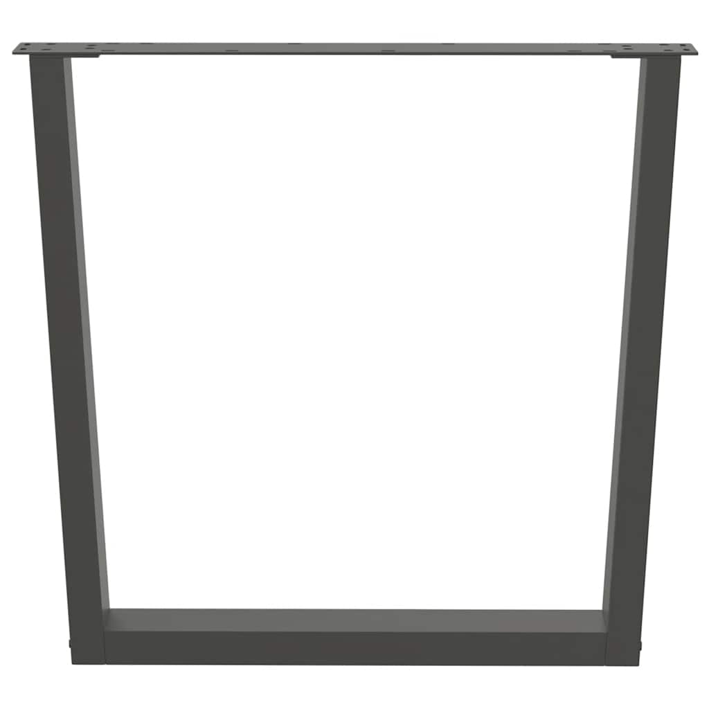 Couchtischbeine V-Form 2 Stück Schwarz 30x(30-31,3) cm Stahl