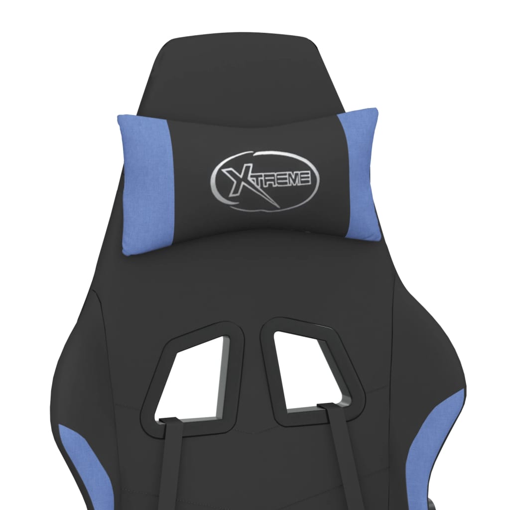 Gaming-Stuhl mit Massagefunktion Schwarz und Creme Stoff