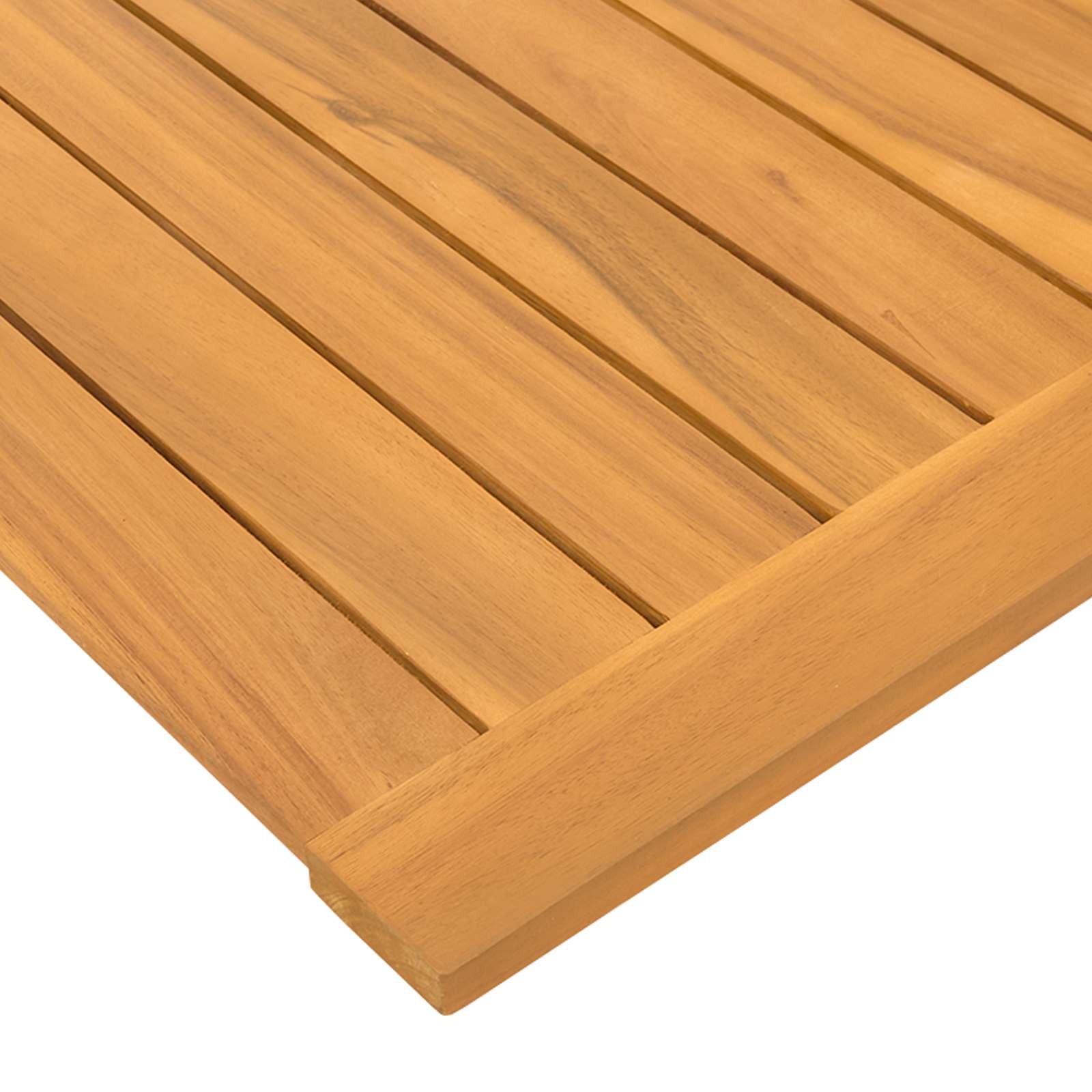 Badematte Uni Braun 60 x 40 cm Massives Akazienholz