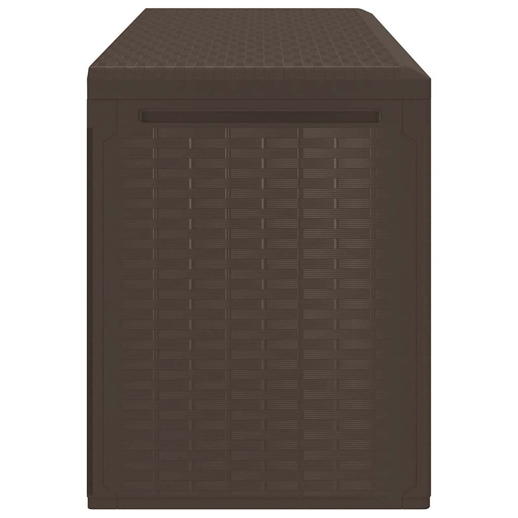 Gartentruhe Braun 119x48x60 cm Polypropylen