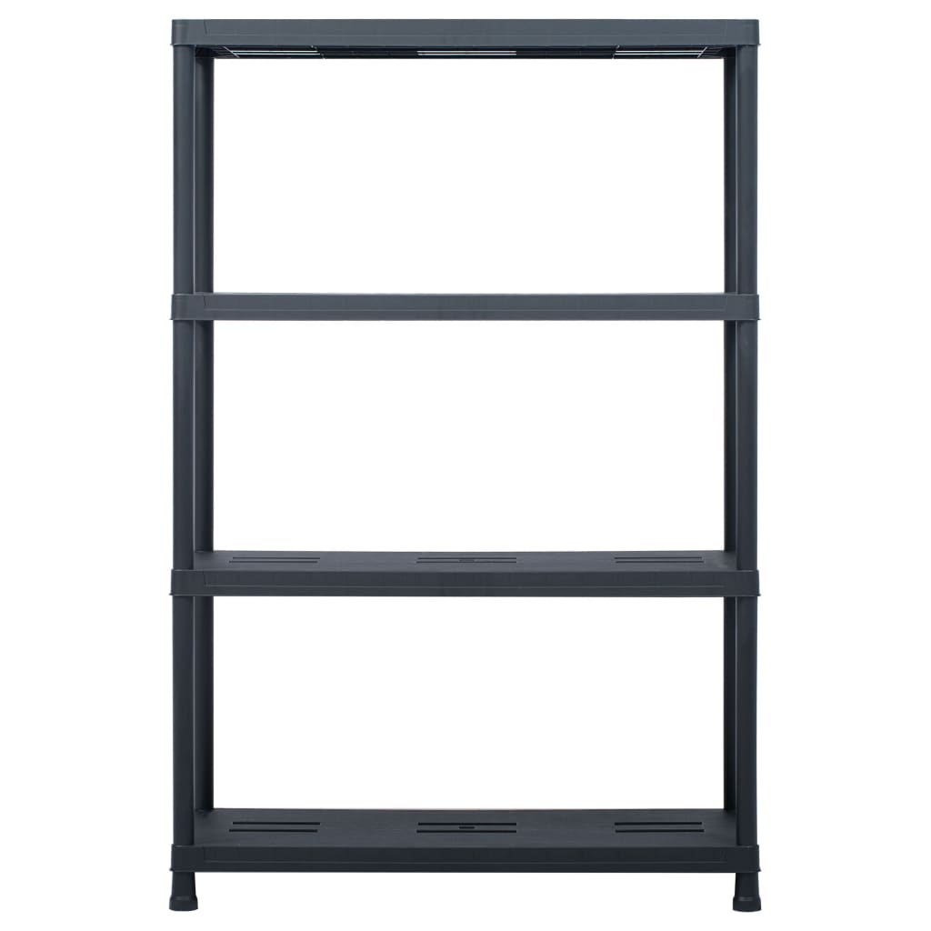 Lagerregale 2 Stk. Schwarz 60 x 30 x 138 cm Kunststoff