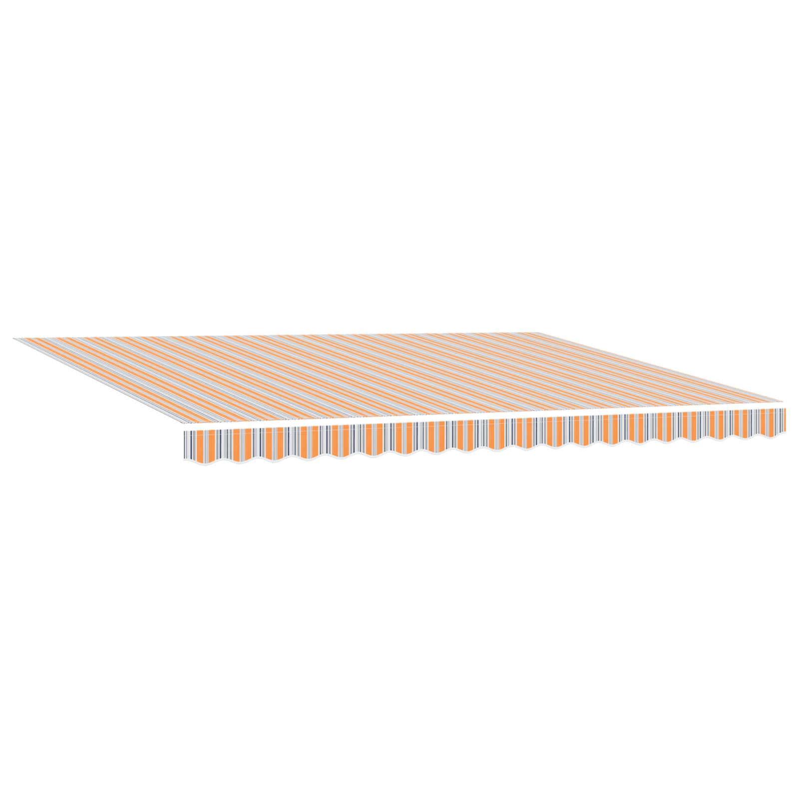 Markise Manuell Einziehbar mit LED 300x250 cm Blau und Weiß