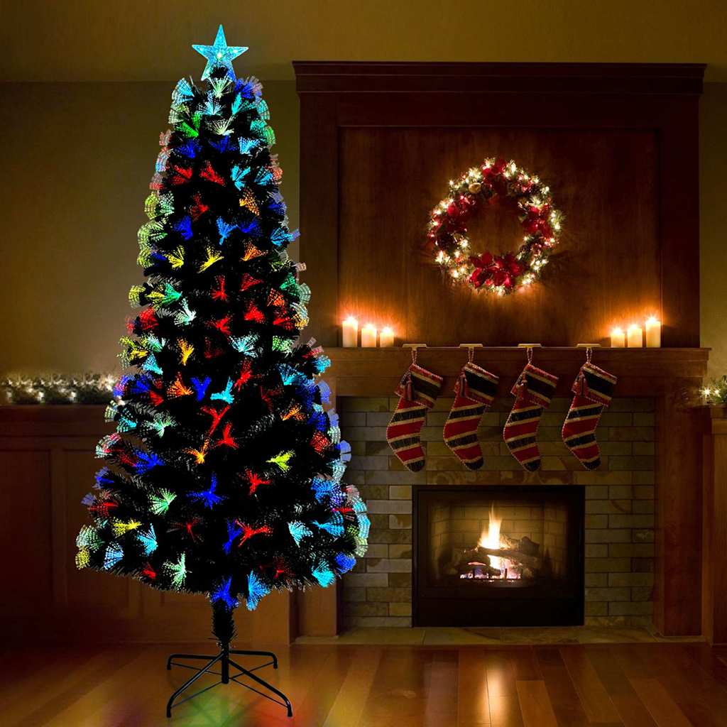 Künstlicher Weihnachtsbaum mit 50 LEDs Grün 64 cm PVC