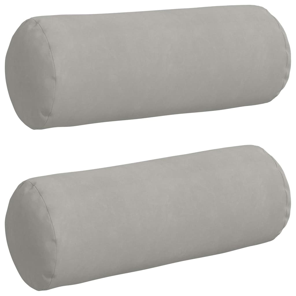 Bolsterkissen 2 Stück Taupe Ø 15 x 40 cm Mikrofaserstoff
