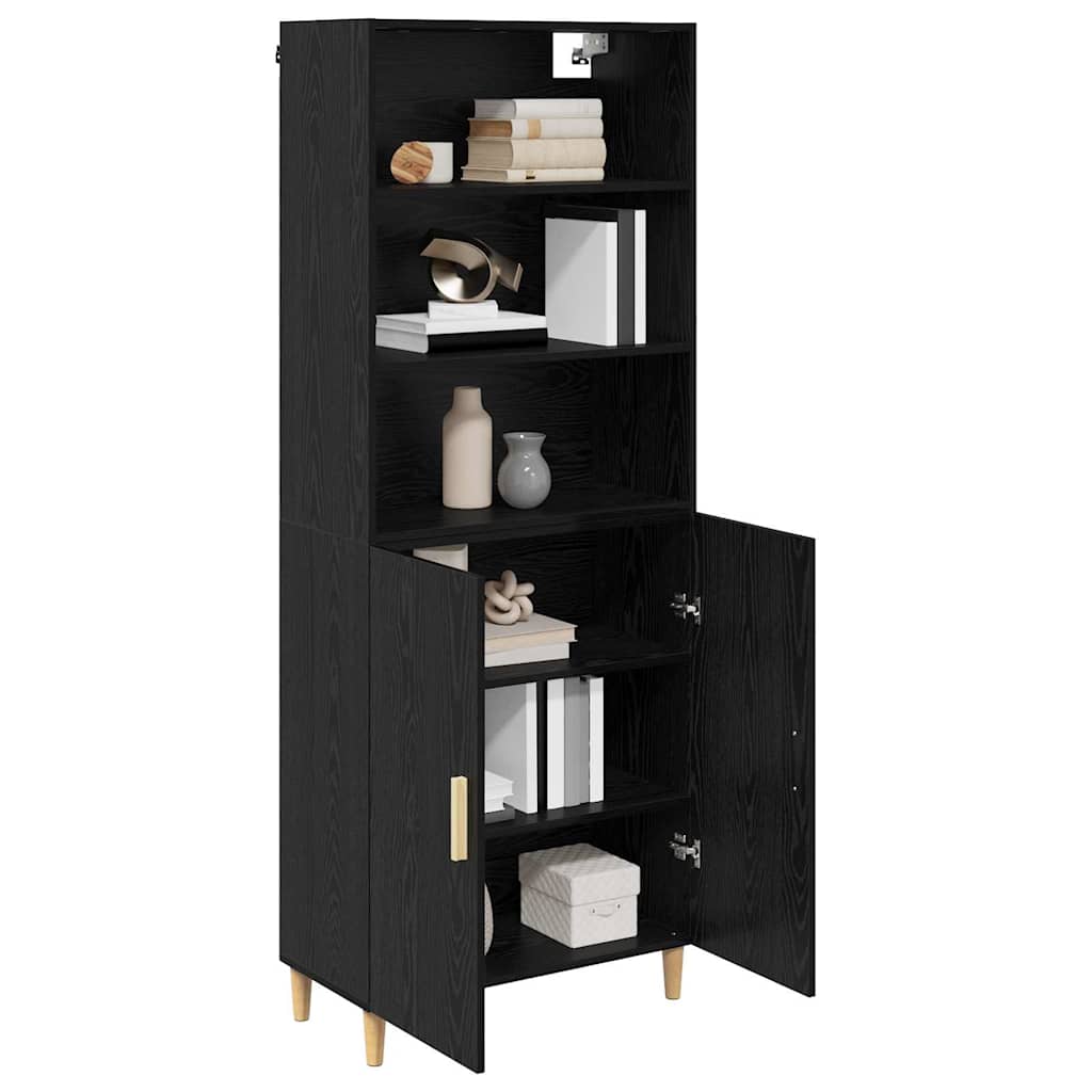 Highboard Altholz 69,5 x 32,5 x 180 cm Holzwerkstoff