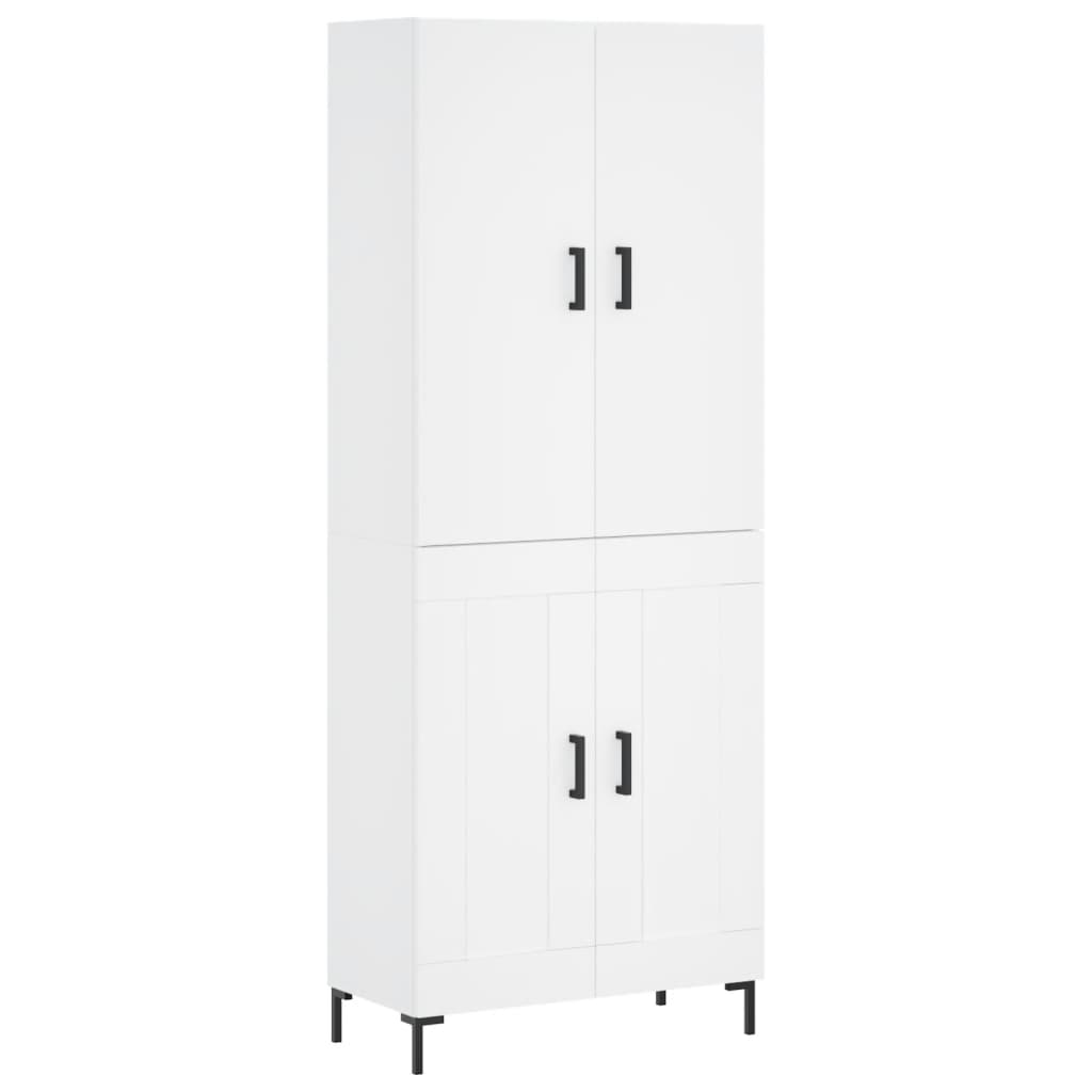 Highboard Betongrau 69,5x34x180 cm Holzwerkstoff