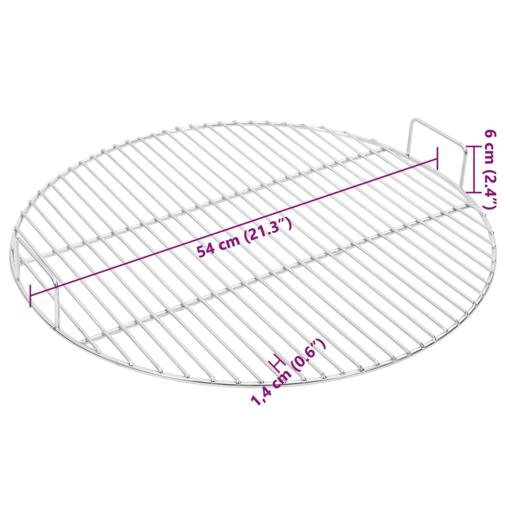 Grillrost mit Griffen Rund Ø44,5 cm 304 Edelstahl