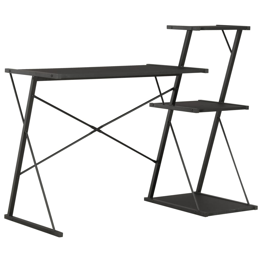 Schreibtisch mit Regal Weiß 116×50×93 cm