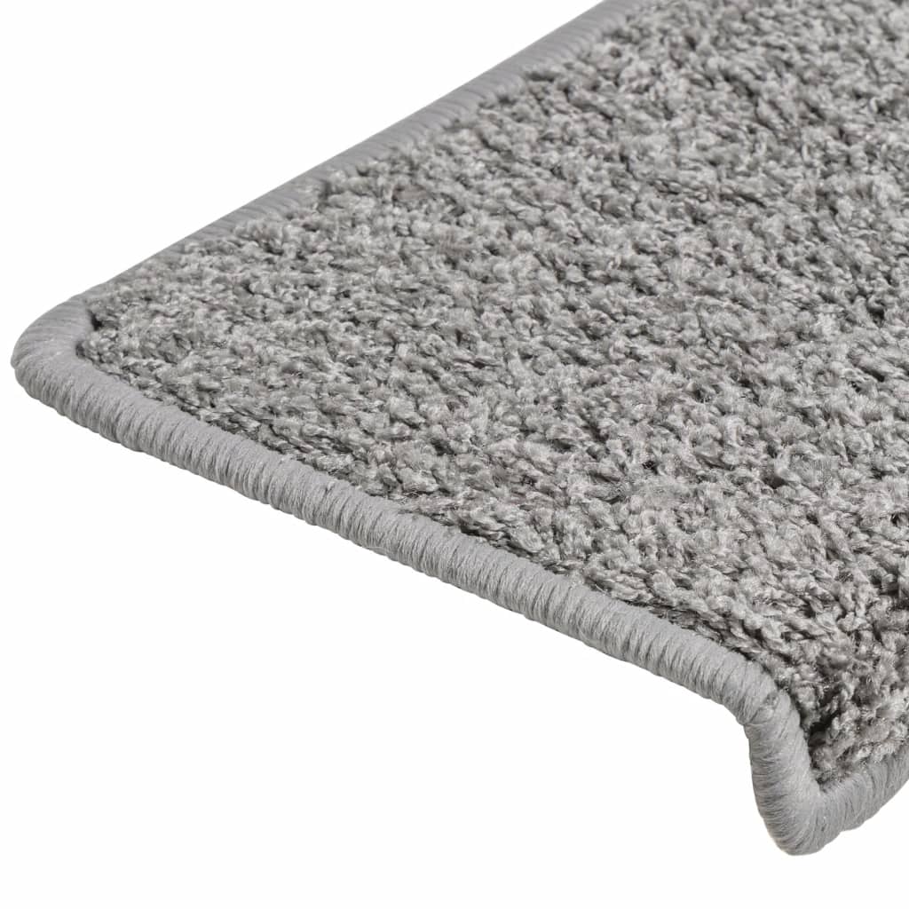 Stufenmatten 15 Stk. 65x21x4 cm Grau Rechteckiger Rand