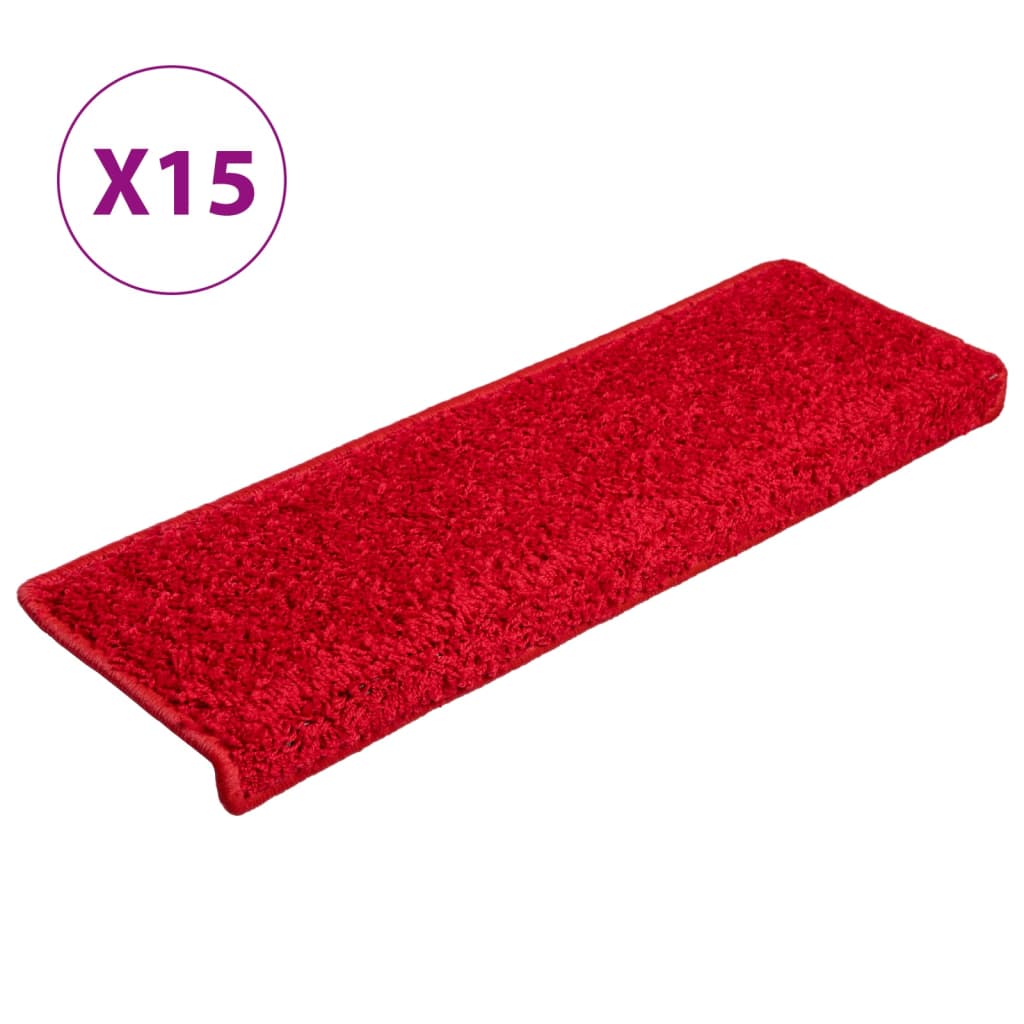 Stufenmatten 15 Stk. 65x21x4 cm Grau Rechteckiger Rand