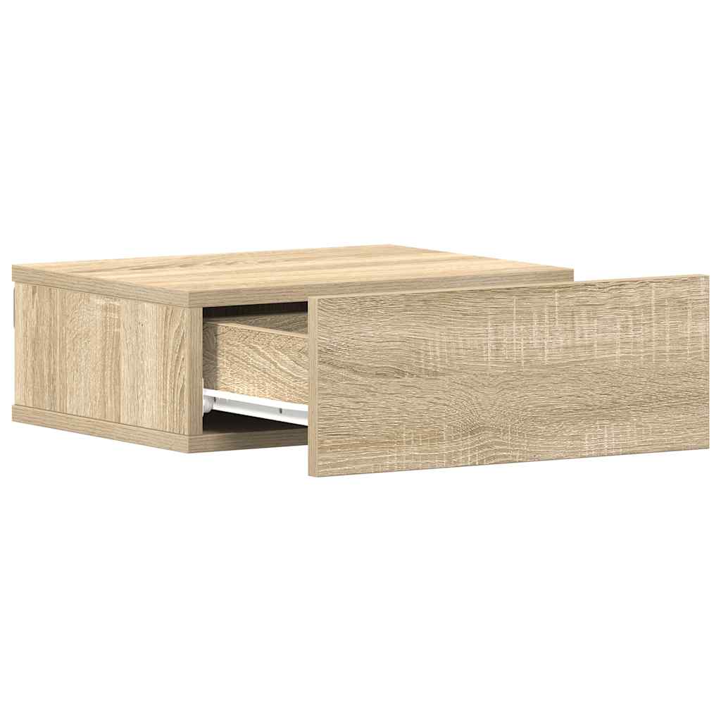 Hängender Nachttisch Weiß 40x30x15 cm Holzwerkstoff
