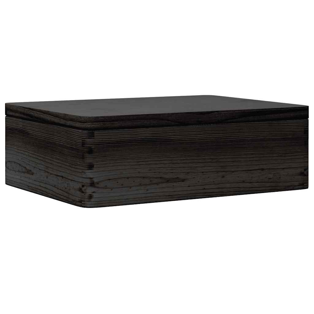 Holzkiste mit Deckel 40x30x13 cm Massivholz Kiefer