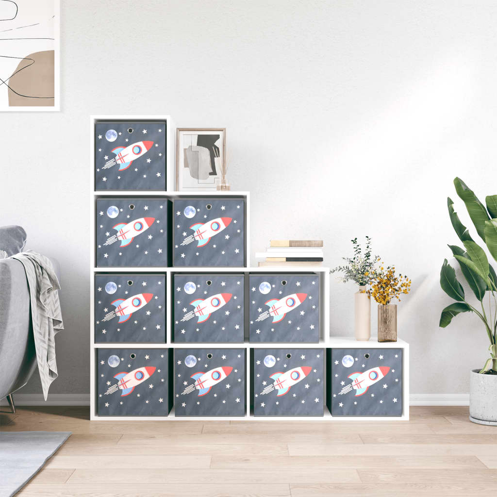 Faltboxen 4 Stk. Creme 32x32x32 cm Vlies