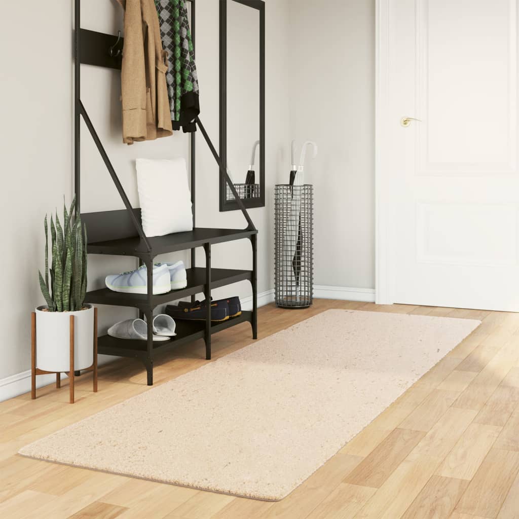 Teppich HUARTE Kurzflor Weich und Waschbar Anthrazit 60x110 cm