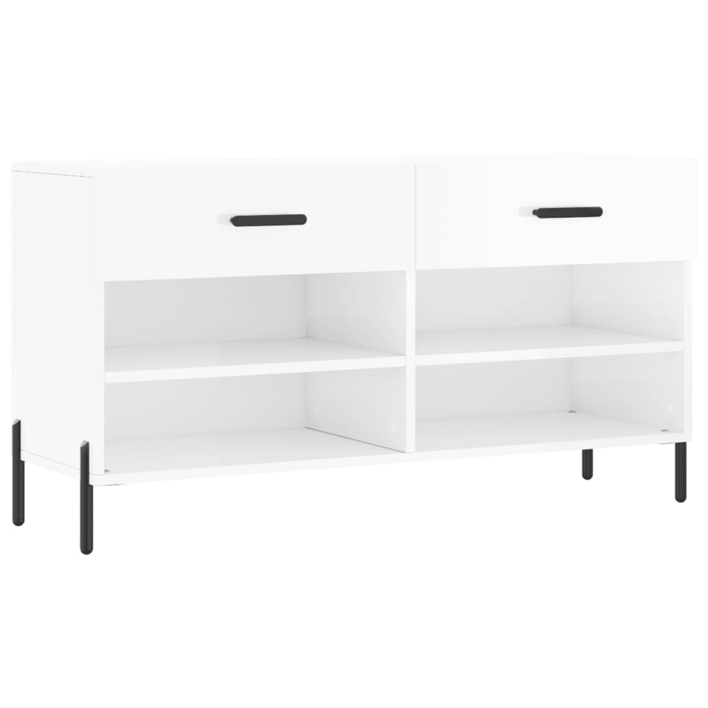 Schuhbank Weiß 102x35x55 cm Holzwerkstoff